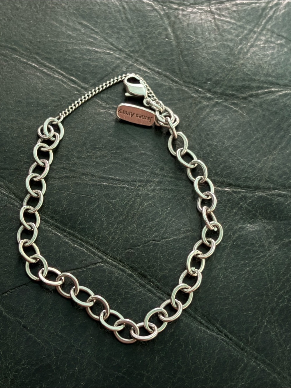 James Avery Polished Silver Round Link Bracelet